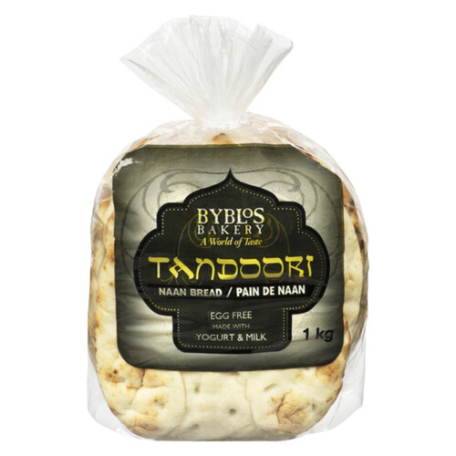 Byblos Bakery Egg Free Tandoori Naan Bread 1 kg