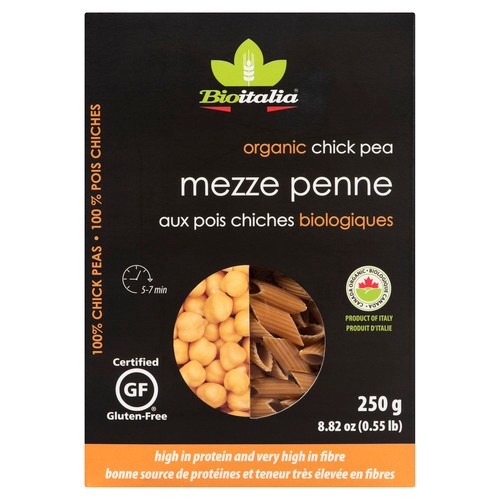 Bioitalia Organic Pasta Mezze Penne Chick Pea 250 g