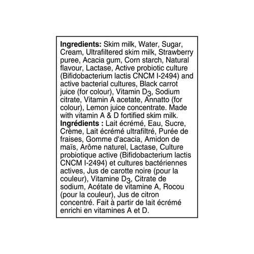 Activia Immune System Probiotic Drinkable Yogurt Strawberry 8 x 93 ml (bottles)