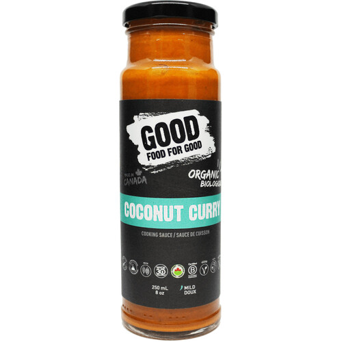 Good Food For Good Organic Cooking Sauce Coconut Curry 250 ml