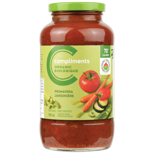 Compliments Organic Pasta Sauce Primavera 700 ml