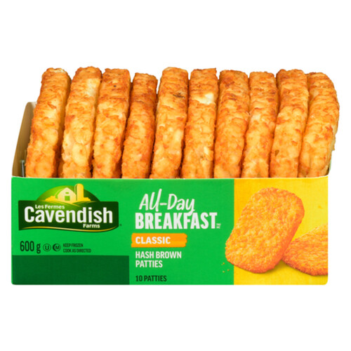 Cavendish Farms Frozen Hash Brown Patties Original 600 g