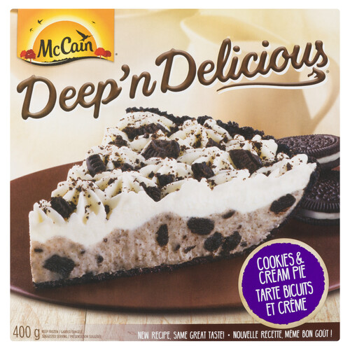 McCain Deep'n Delicious Frozen Pie Cookies And Cream 400 g