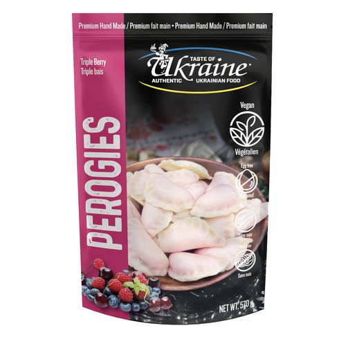 Taste Of Ukraine Frozen Perogies Triple Berry Fruit 454 g