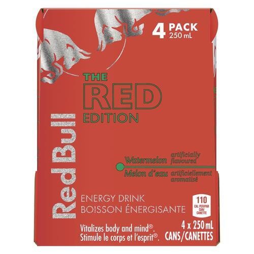 Red Bull Energy Drink The Red Edition Watermelon 4 x 250 ml (cans)
