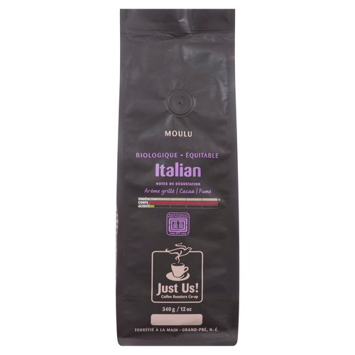 Just Us! Organic Ground Coffee Italian Roast 340 g