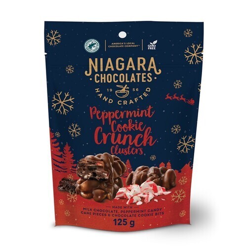 Niagara Chocolates Peppermint Crunch Clusters Cluster 128 g