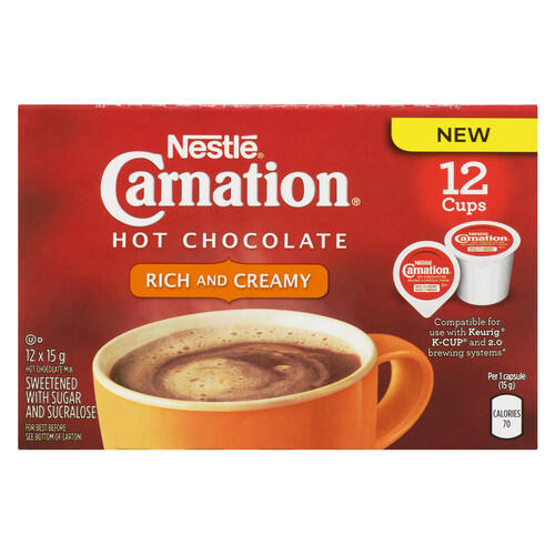 Nestlé Carnation Hot Chocolate Pods Rich & Creamy 180 g 