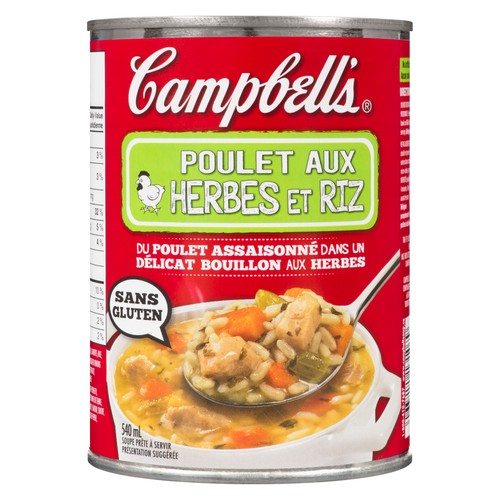 Campbell's Gluten-Free Soup Herbed Chicken With Rice 540 ml