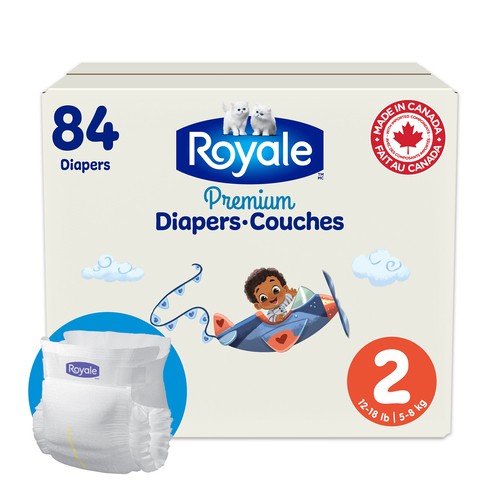 Royale Premium Disposable Baby Diapers Super Pack Size 2 84 Count