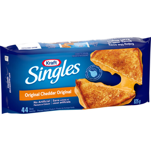 Kraft Singles Sliced Cheese Original Cheddar 44 Slices 825 g