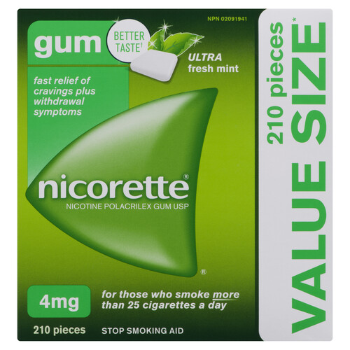 Nicorette Gum Ultra Fresh Mint 4mg 210 Pieces