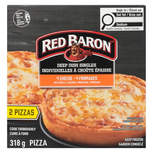 Red Baron Deep Dish 4 Cheese Pizza 317 g