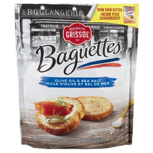 Grissol Baguette Crackers Olive Oil & Sea Salt 120 g