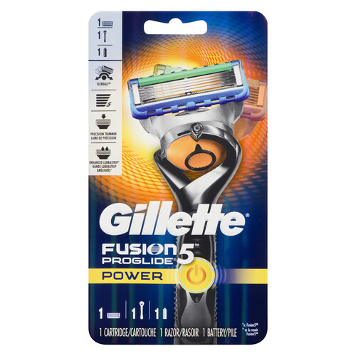 Gillette Fusion5 ProGlide Power Men's Razor Handle + 1 Blade + 1 Battery