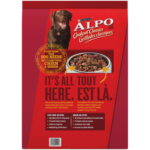 Alpo Cookout Dry Dog Food Classics Pork Beef Chicken & Veggie 7.2 kg