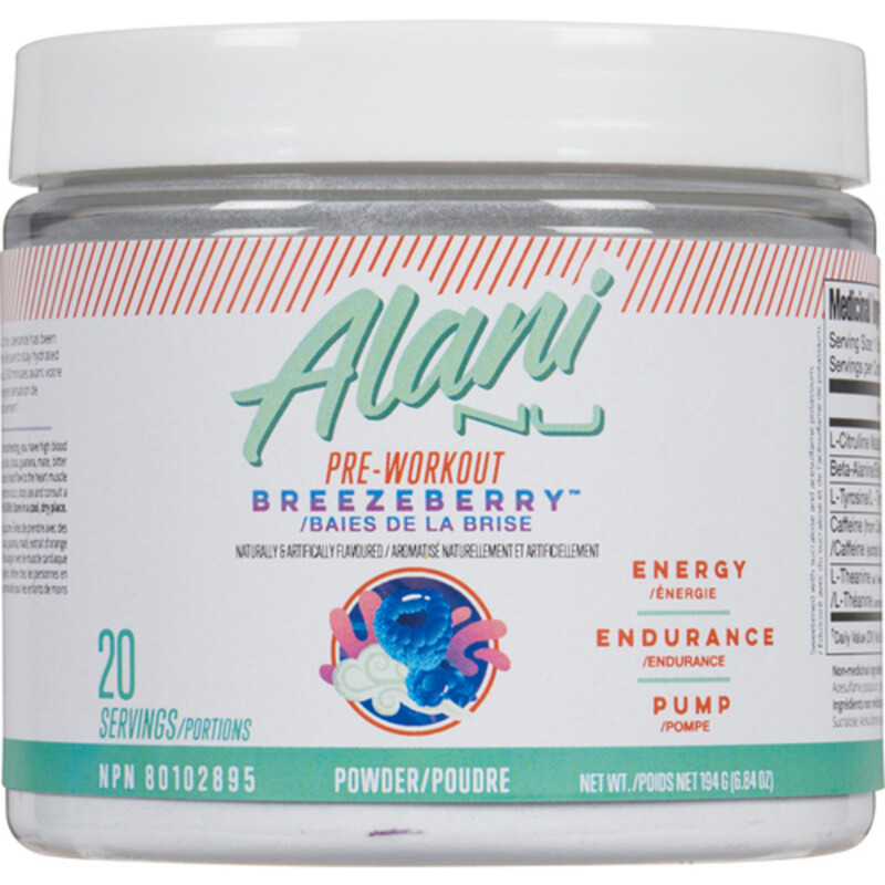 Alani Nu Pre Workout Breezeberry 194 g Voilà Online Groceries & Offers