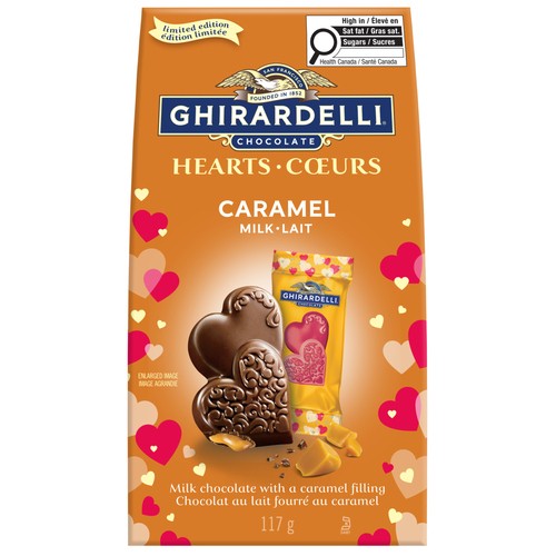 Ghirardelli Heart Milk Chocolate Caramel 117 g
