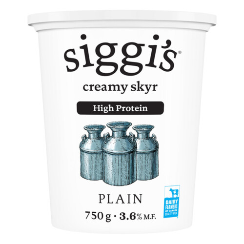 Siggi's 3.6% Yogurt Creamy Skyr Plain 750 g