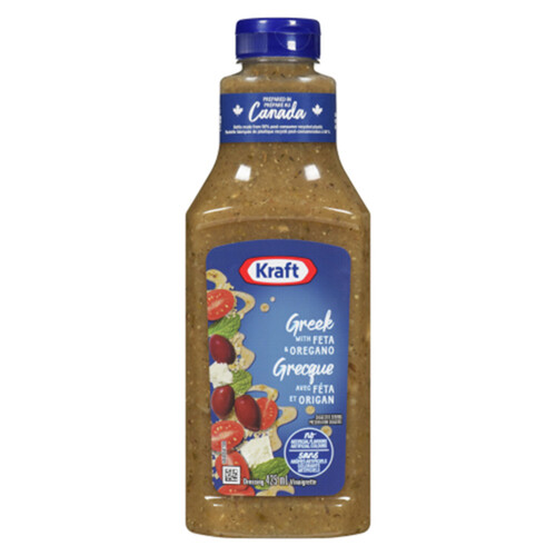 Kraft Salad Dressing Greek With Feta Oregano 425 ml