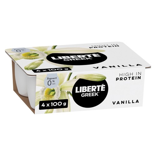 Liberté 0% Greek Yogurt High Protein Vanilla 4 x 100 g