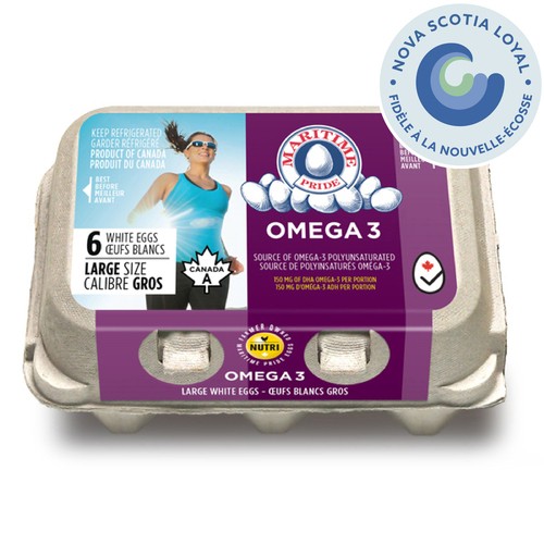 Maritime Pride Omega 3 White Eggs Large 6 Count
