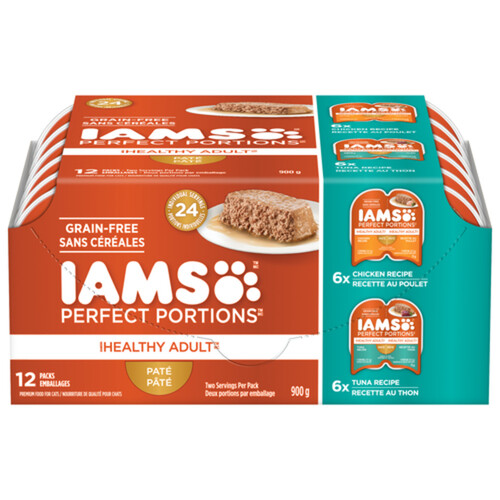 Iams Perfect Portions Adult Wet Cat Food Grain Free Chicken & Tuna 12 x 75 g