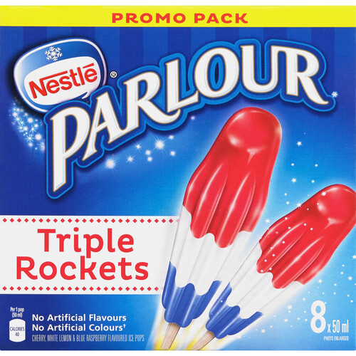 Nestlé Parlour Ice Cream Triple Rockets 8 x 50 ml