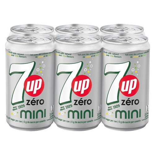 7UP Soft Drink Zero 6 x 222 ml