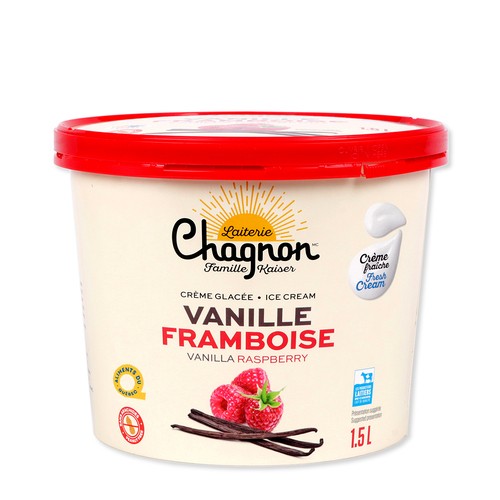 La Chagnon Ice Cream French Vanilla Raspberry 1.5 L 