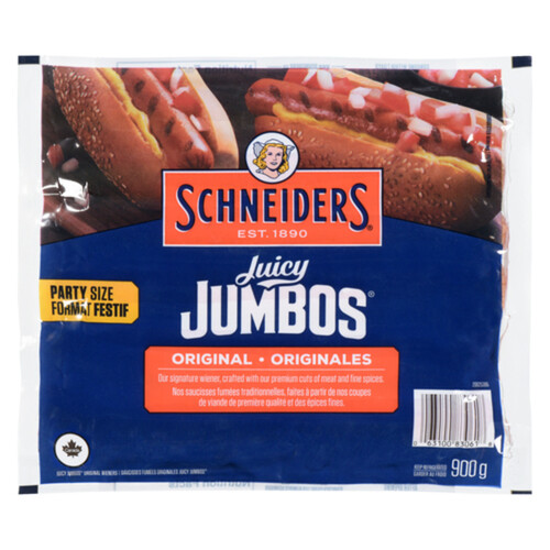 Schneiders Juicy Jumbos Hot Dogs Original Family Pack 900 g