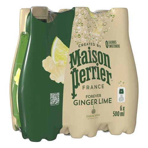 Maison Perrier Sparkling Water Ginger Lime 6 x 500 ml (bottles)