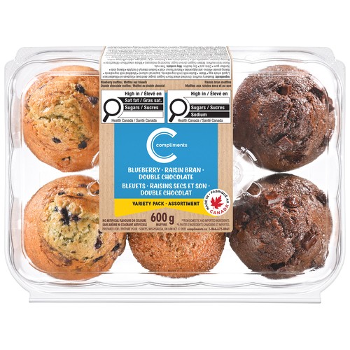 Compliments Muffins Variety Pack 600 g (frozen)