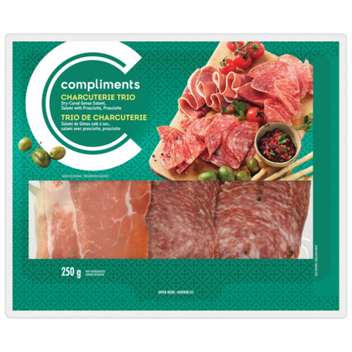 Compliments Deli Meat Genoa Salami Charcuterie Trio 250 g