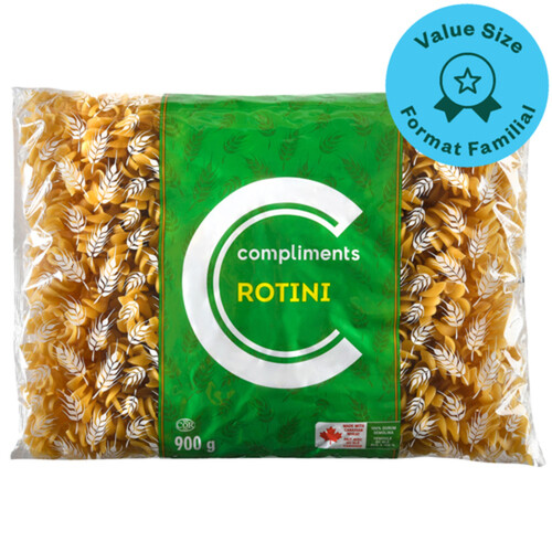 Compliments Pasta Rotini Value Size 900 g