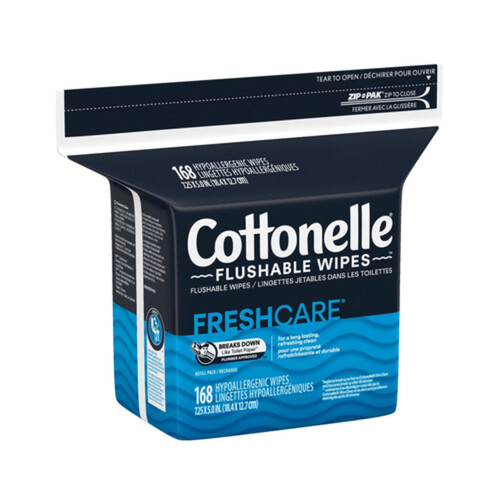 Cottonelle Fresh Care Flushable Wipes Refill 168 Count Voilà Online