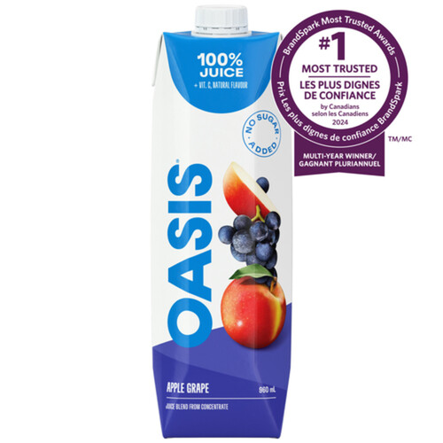 Oasis Juice Apple Grape 960 ml