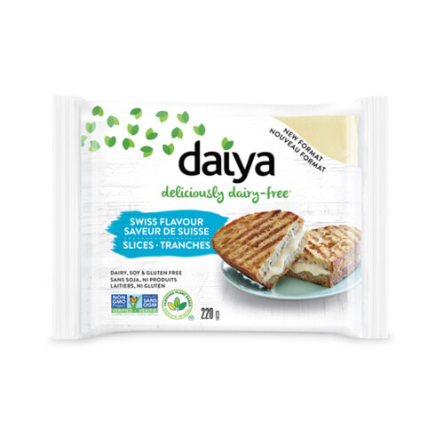 Daiya Dairy-Free Vegan Sliced Cheese Swiss Flavour 220 g