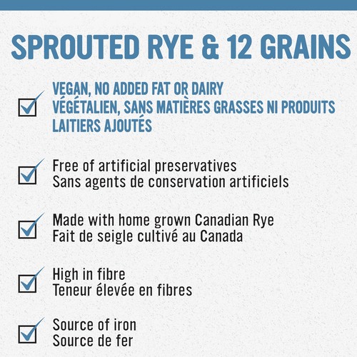 Stonemill Bakehouse Honest Wellness Sprouted Rye & 12 Grains Bread 454 g
