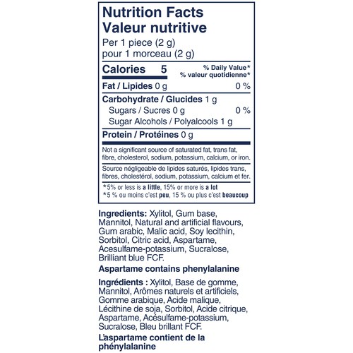 Excel Refreshers Sugar-Free Gum Blueberry 40 Pieces