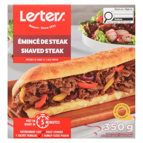 Lesters Foods Shaved Steak 350 g