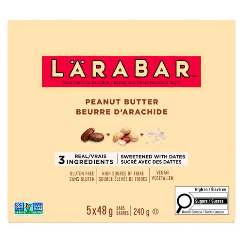 Larabar Gluten-Free Energy Bar Fruit & Nut Peanut Butter 5 x 48 g