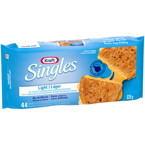 Kraft Singles Sliced Cheese Light 44 Slices 825 g