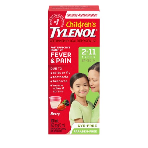 Tylenol Dye-Free Children's Suspension Berry 100 ml