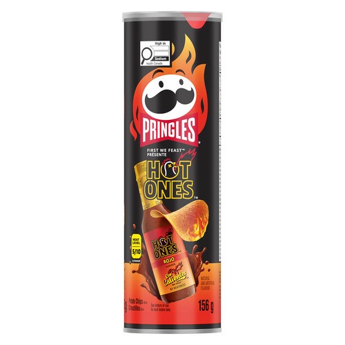 Pringles Potato Chips Hot Ones Rojo 156 g