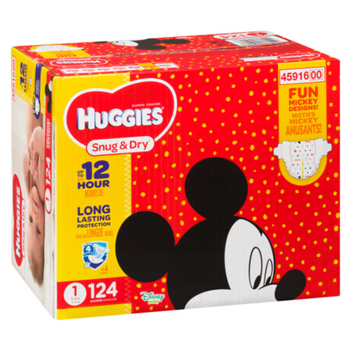Huggies Diapers Snug & Dry Giga Size 1 124 Count