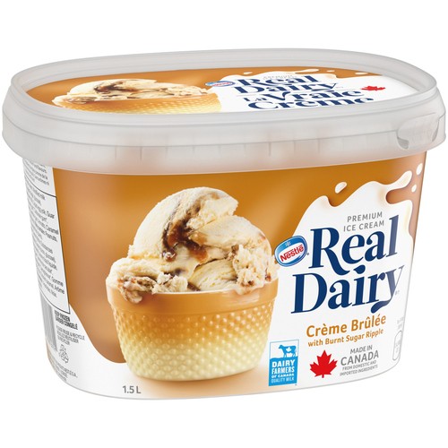 Nestlé Real Dairy Ice Cream Creme Brulee Ripple 1.5 L