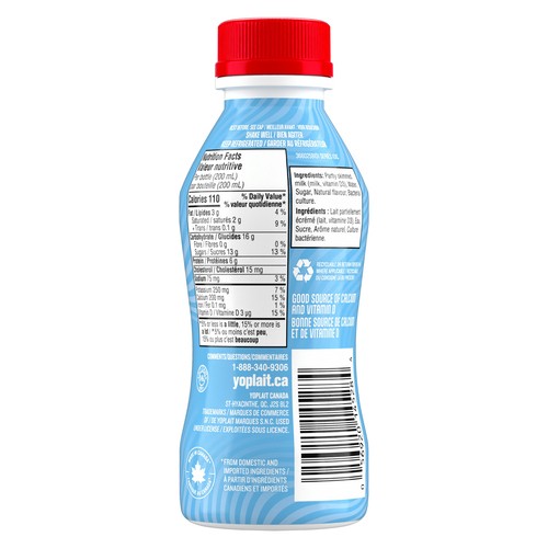 Yoplait Yop 1.5% Drinkable Yogurt Vanilla 200 ml (bottle)