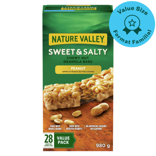 Nature Valley Granola Bars Sweet and Salty Nut Peanut 28 Count 980 g