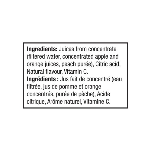SunRype Juice Apple Orange Peach Boxes 5 x 200 ml